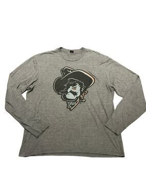 OSU Oklahoma State University Adult XL Gray Long Sleeve T Shirt Pistol Pete